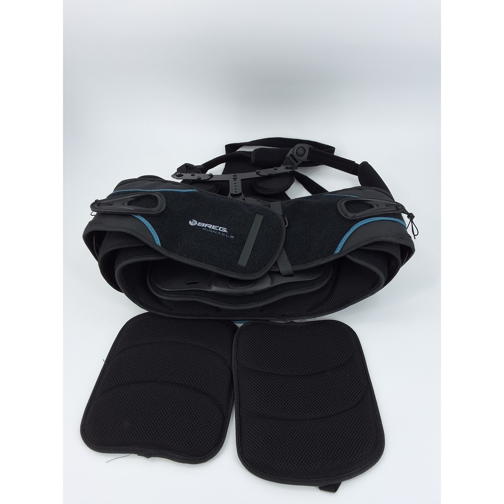 Breg Pinnacle Back Brace Spinal Orthosis Support Black Blue Adjustable